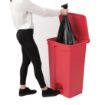 Picture of Jantex Kitchen Pedal Bin Red 87Ltr