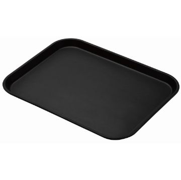 Picture of Cambro Treadlite Fibreglass Rectangular Non-Slip Tray Black 457mm