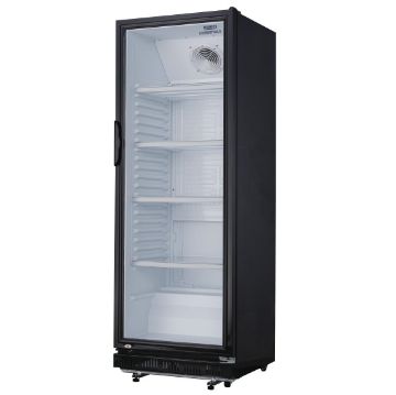 Picture of Nisbets Essentials Upright Display Cooler Black - 346Ltr