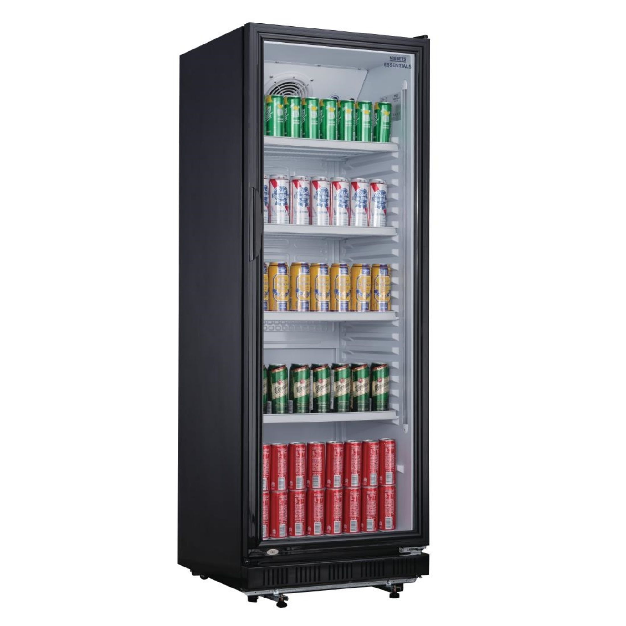 Picture of Nisbets Essentials Upright Display Cooler Black - 346Ltr