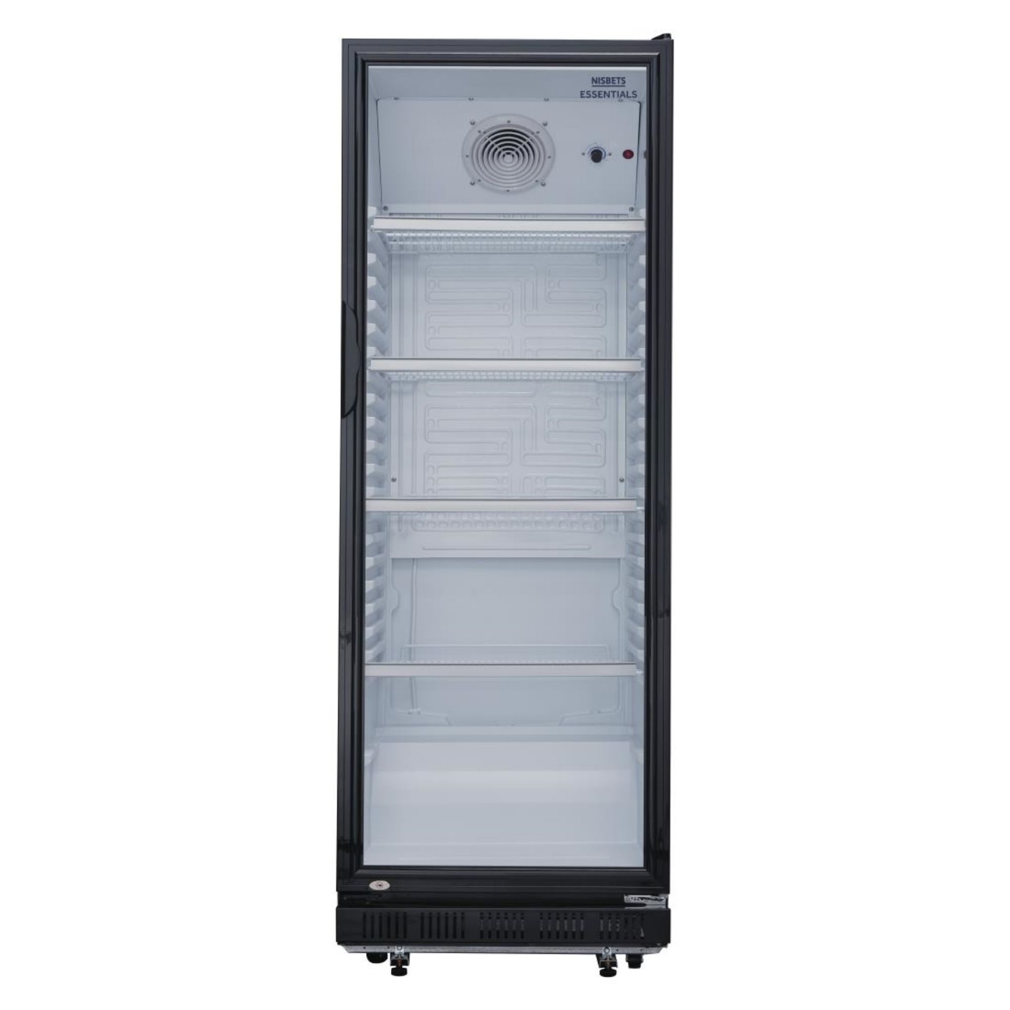 Picture of Nisbets Essentials Upright Display Cooler Black - 346Ltr