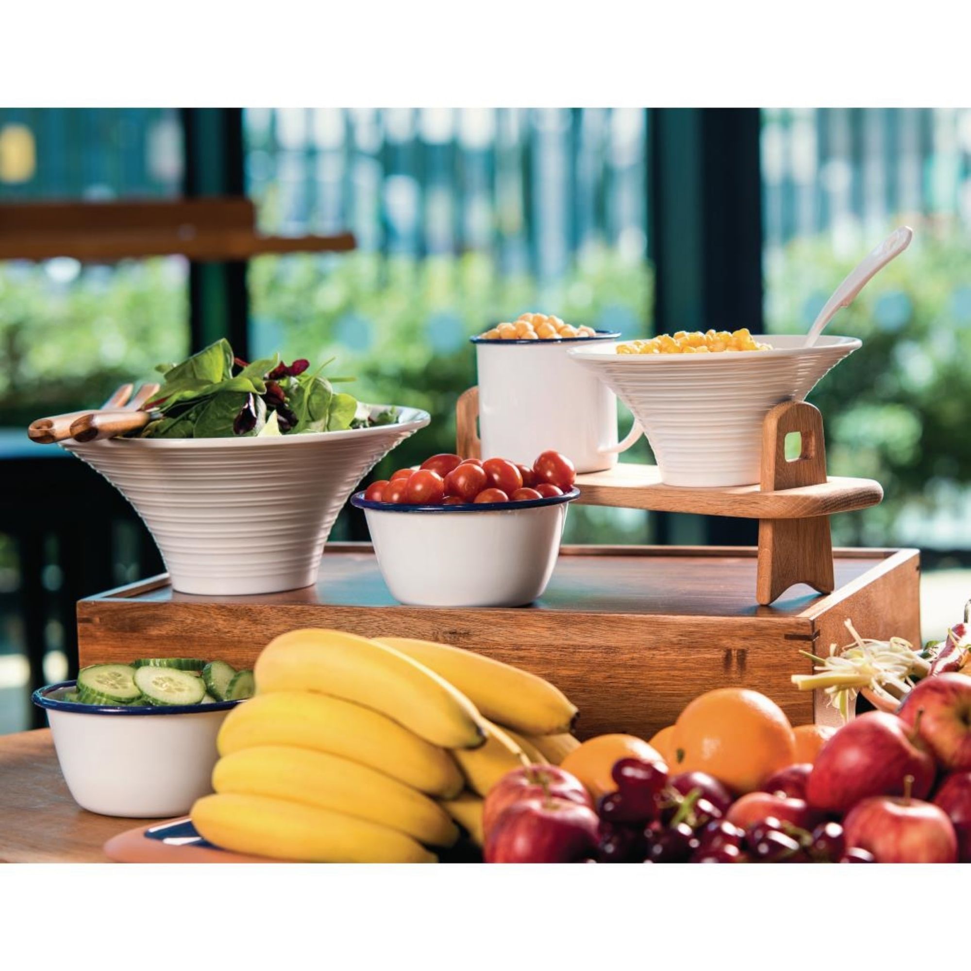 Picture of Olympia Enamel Pudding Bowls 155mm (Pack of 6)