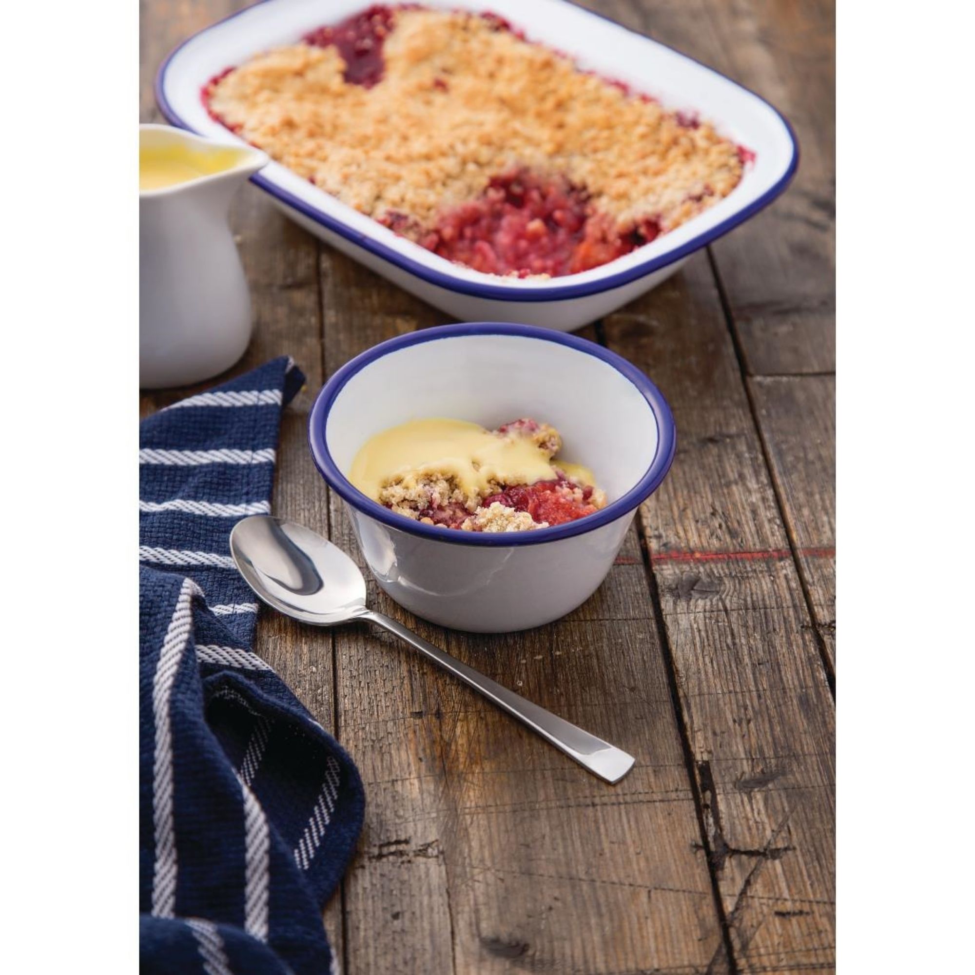 Picture of Olympia Enamel Pudding Bowls 155mm (Pack of 6)