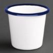 Picture of Olympia Enamel Sauce Cup White and Blue (Pack of 6)