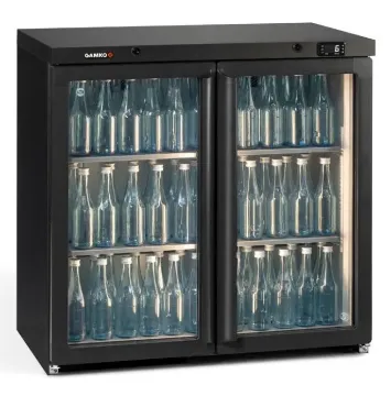 Picture of Gamko Maxiglass MG3/250G Hinged Double Glass Door Undercounter Bottle Cooler 250 Litres