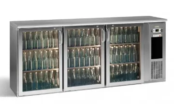 Picture of Gamko E3/222GMUCS84 3 x Glass Door Under Counter Bottle Cooler 537 Litres