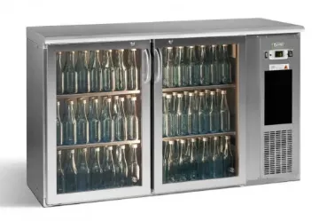 Picture of Gamko E3/22GMUCS84 2 x Glass Door Under Counter Bottle Cooler 364 Litres