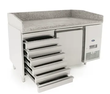 Picture of Atosa EPF3490GR Single Door with Drawers Granite Top Salad Prep Counter Table 125 Litres