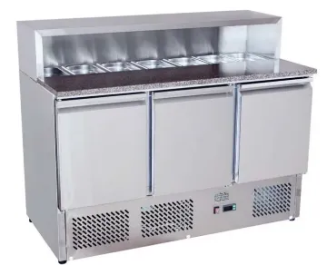 Picture of Ice-A-Cool ICE3858GR 3 Door Marble-Top Saladette Counter