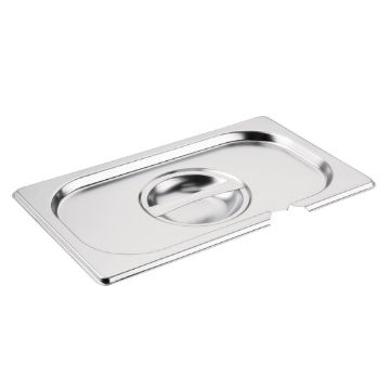 Picture of Vogue Stainless Steel 1/4 Gastronorm Notched Lid