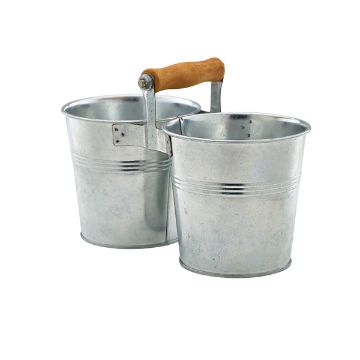 Picture of Galvanised Steel Combi Serving Buckets 12cm Dia - Pack of 12