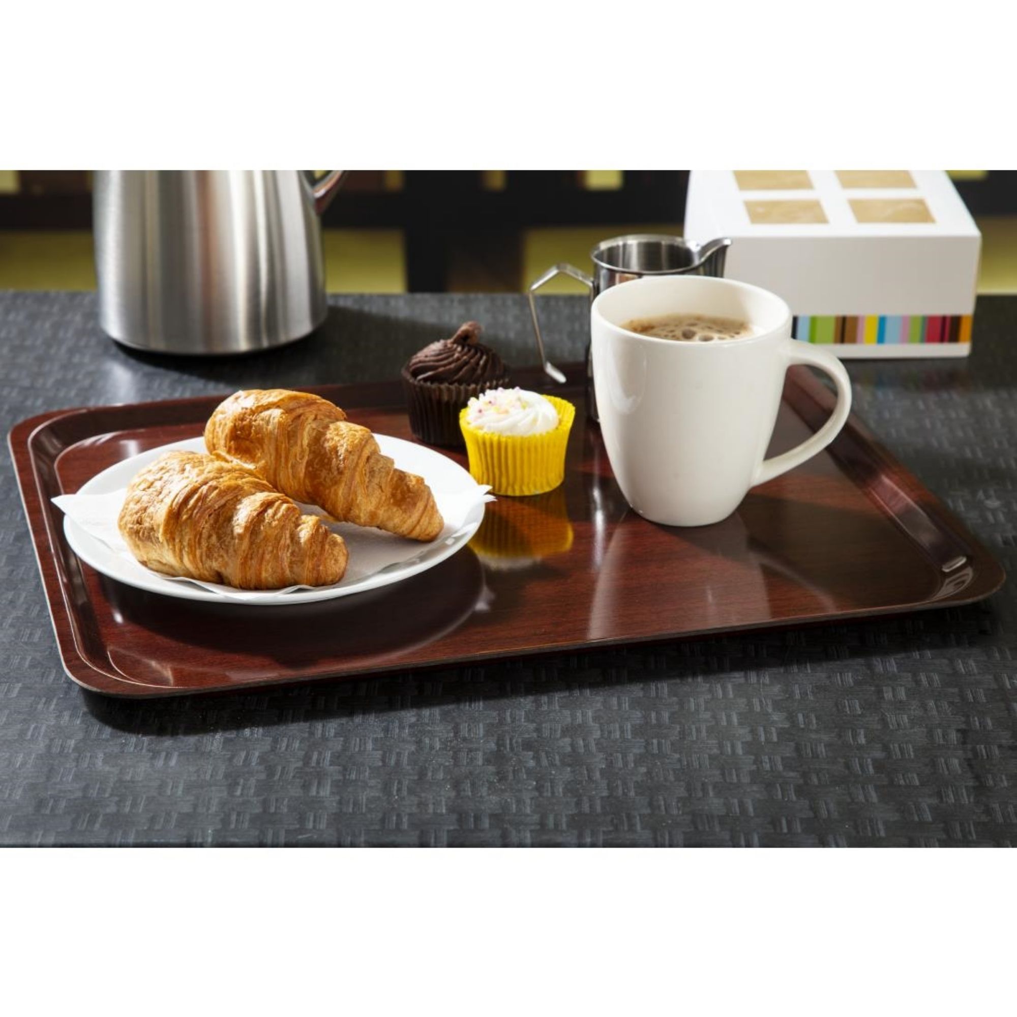 Picture of Cambro Capri Laminate Canteen Tray Mahogany 460mm