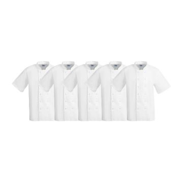 Picture of Whites Boston Unisex Short Sleeve Chefs Jacket White S