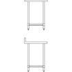 Picture of Vogue Stainless Steel Prep Table with Upstand 600mm
