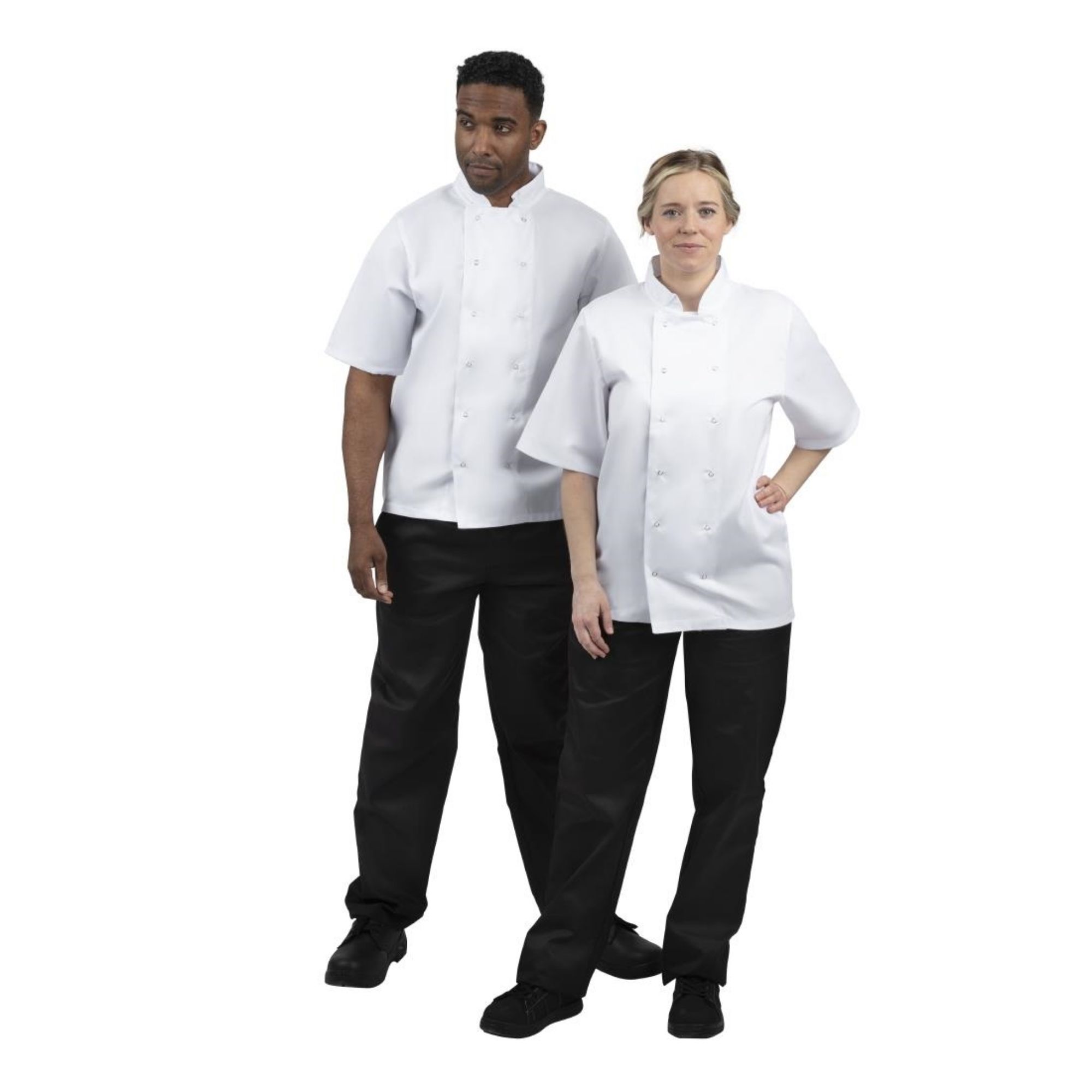Picture of Whites Boston Unisex Short Sleeve Chefs Jacket White S