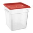 Picture of Hygiplas Square Food Storage Container Lid Red Large