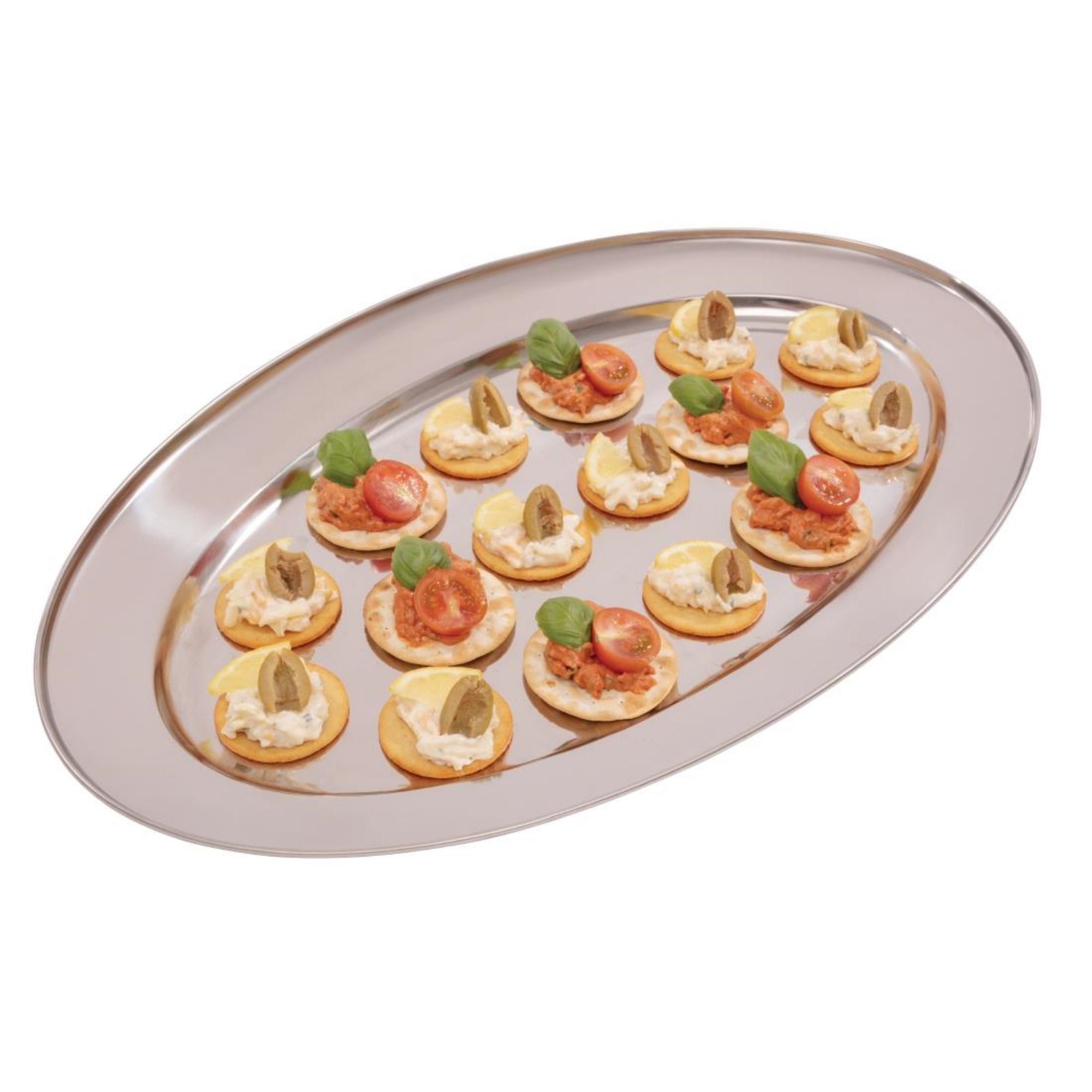 Picture of Olympia Stainless Steel Oval Serving Tray 550mm
