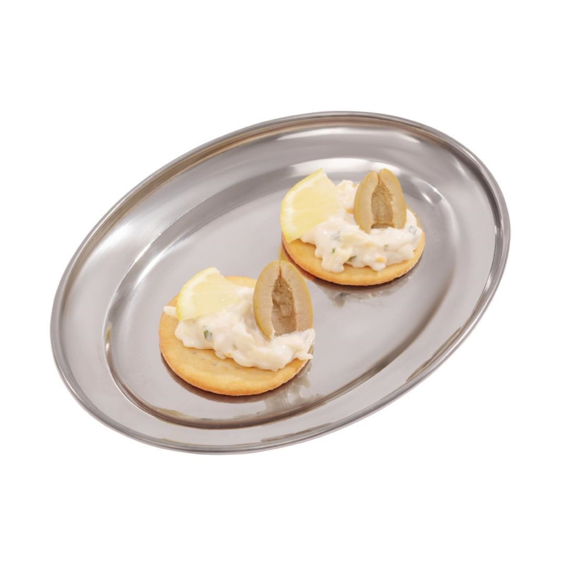 Picture of Olympia Stainless Steel Oval Serving Tray 200mm