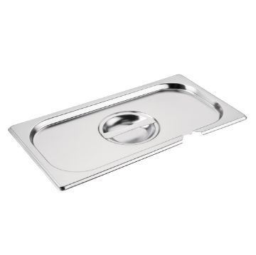 Picture of Vogue Stainless Steel 1/3 Gastronorm Notched Lid