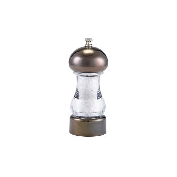 Picture of GenWare Gun Metal & Acrylic Salt/ Pepper Grinder 14cm - Pack of 6