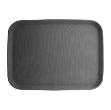 Picture of Olympia Kristallon Polypropylene Rectangular Non-Slip Tray Black 510mm