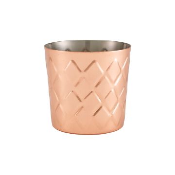 Picture of Diamond Pattern Copper Plated Serving Cup 8.5 x 8.5cm