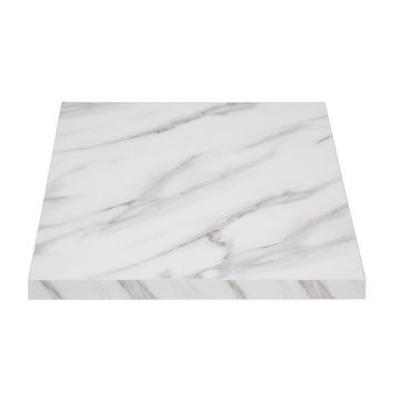 Picture of Bolero Pre-Drilled Square Table Top Marble Effect 600mm