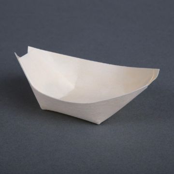 Picture of Fiesta Compostable Wooden Sushi Boats Small 80mm (100 pack)