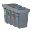 Picture of Jantex Simpler Recycling Slim Bin Bundle Grey 4x 60Ltr