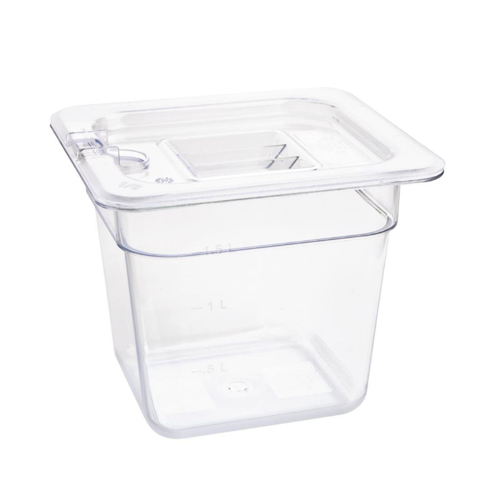 Picture of Vogue Polycarbonate 1/6 Gastronorm Container 150mm Clear