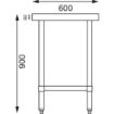 Picture of Vogue Stainless Steel Prep Table 1200mm