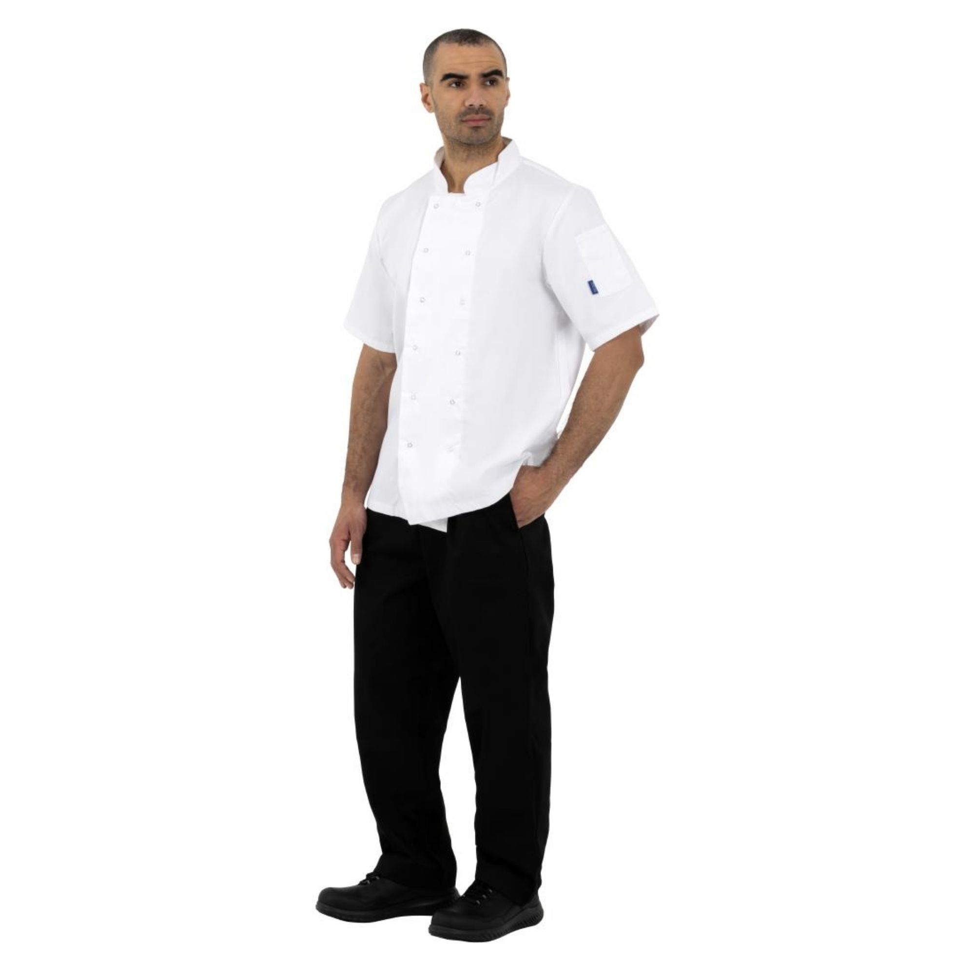 Picture of Whites Boston Unisex Short Sleeve Chefs Jacket White L