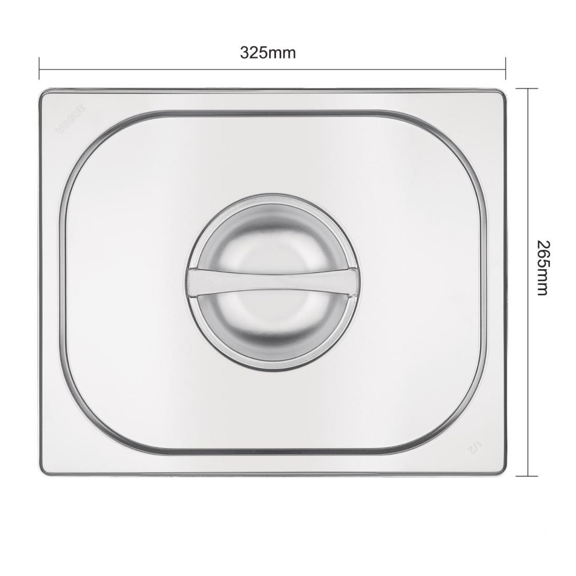 Picture of Vogue Stainless Steel 1/2 Gastronorm Lid