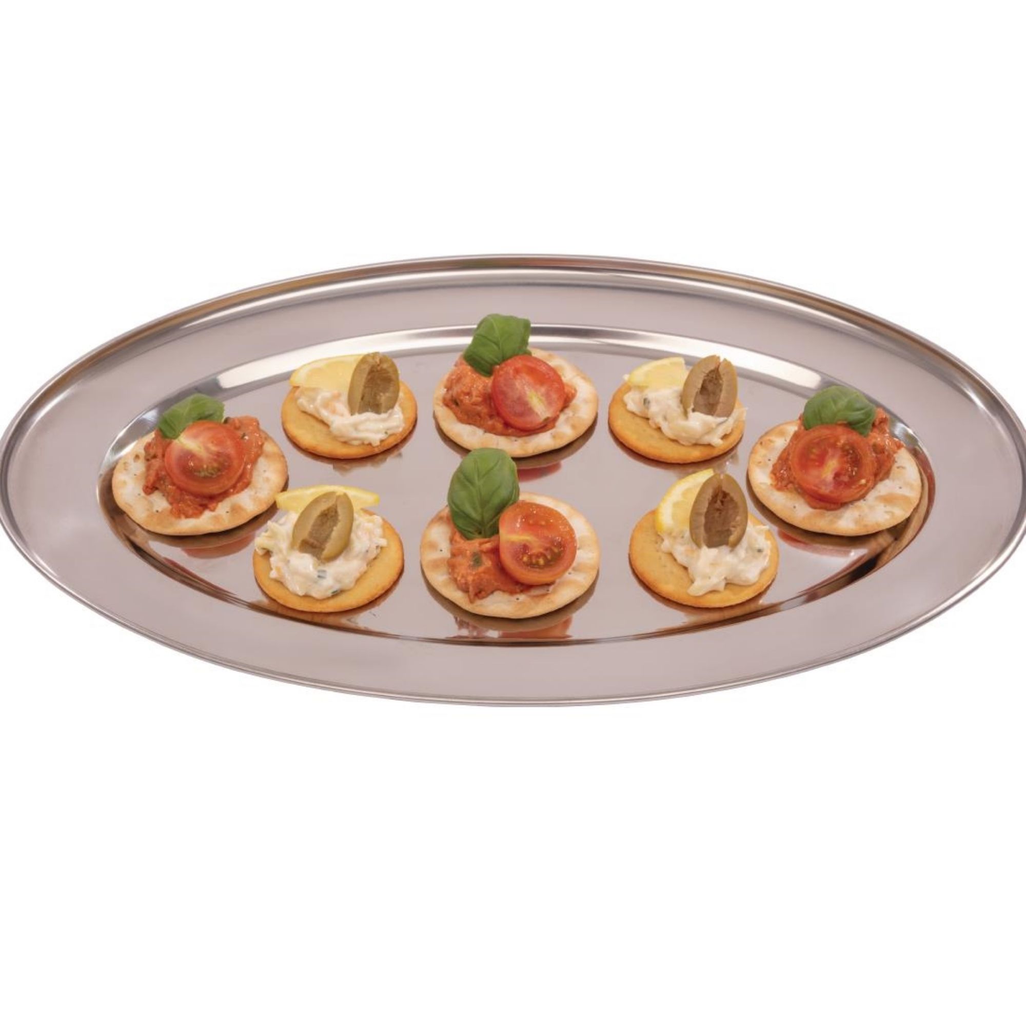 Picture of Olympia Stainless Steel Oval Serving Tray 400mm
