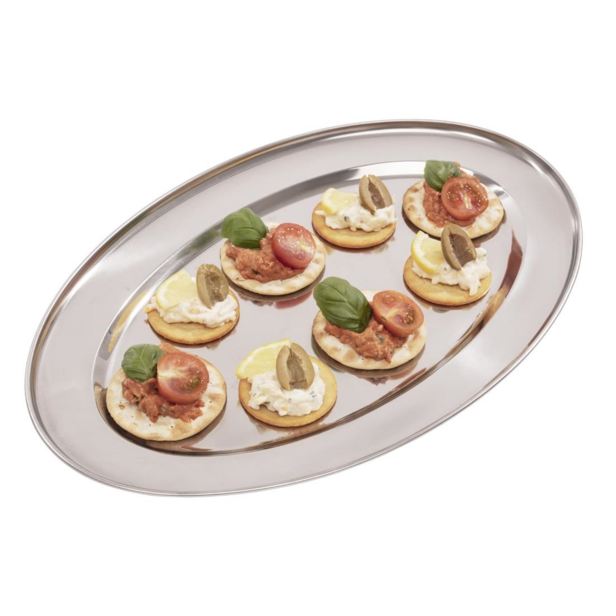 Picture of Olympia Stainless Steel Oval Serving Tray 400mm