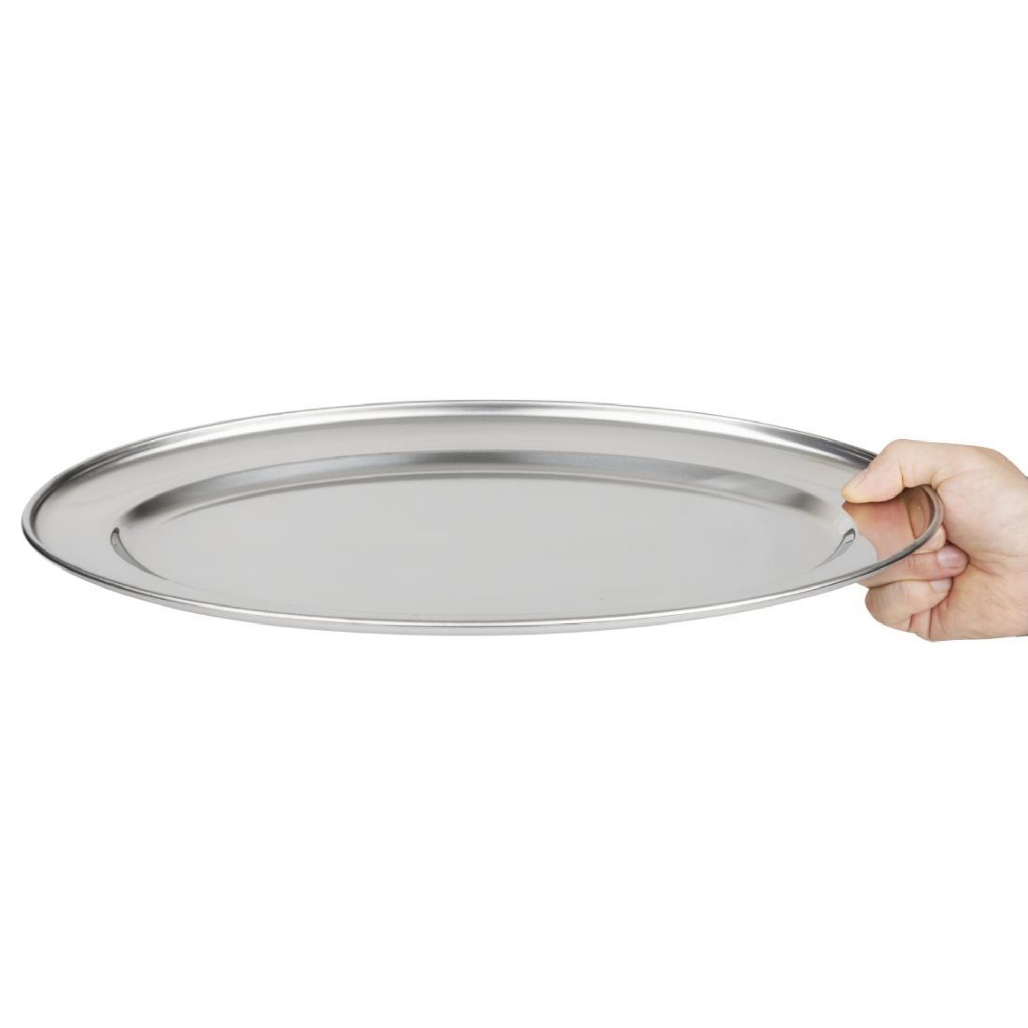 Picture of Olympia Stainless Steel Oval Serving Tray 400mm