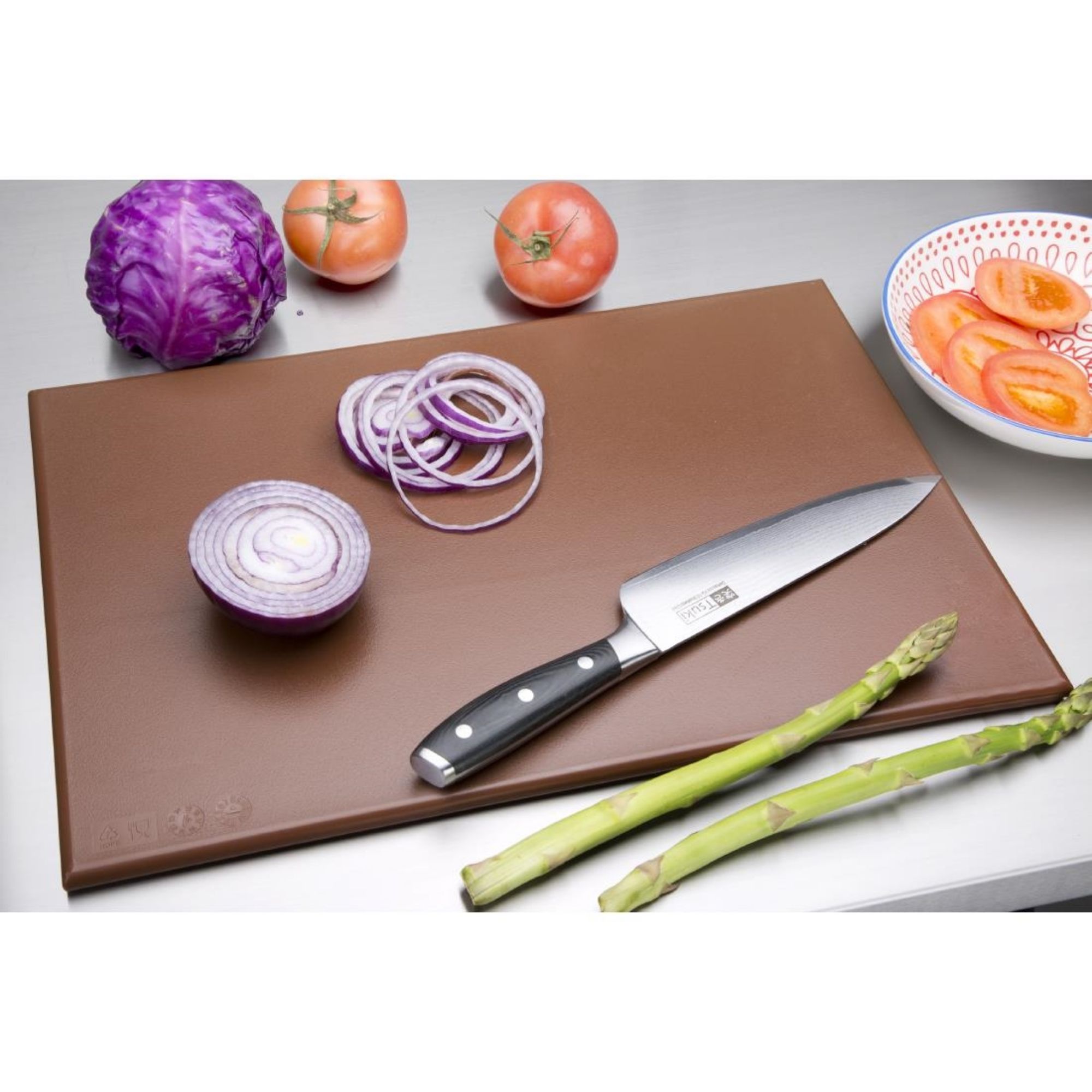 Picture of Hygiplas High Density Brown Chopping Board 450x300x12mm