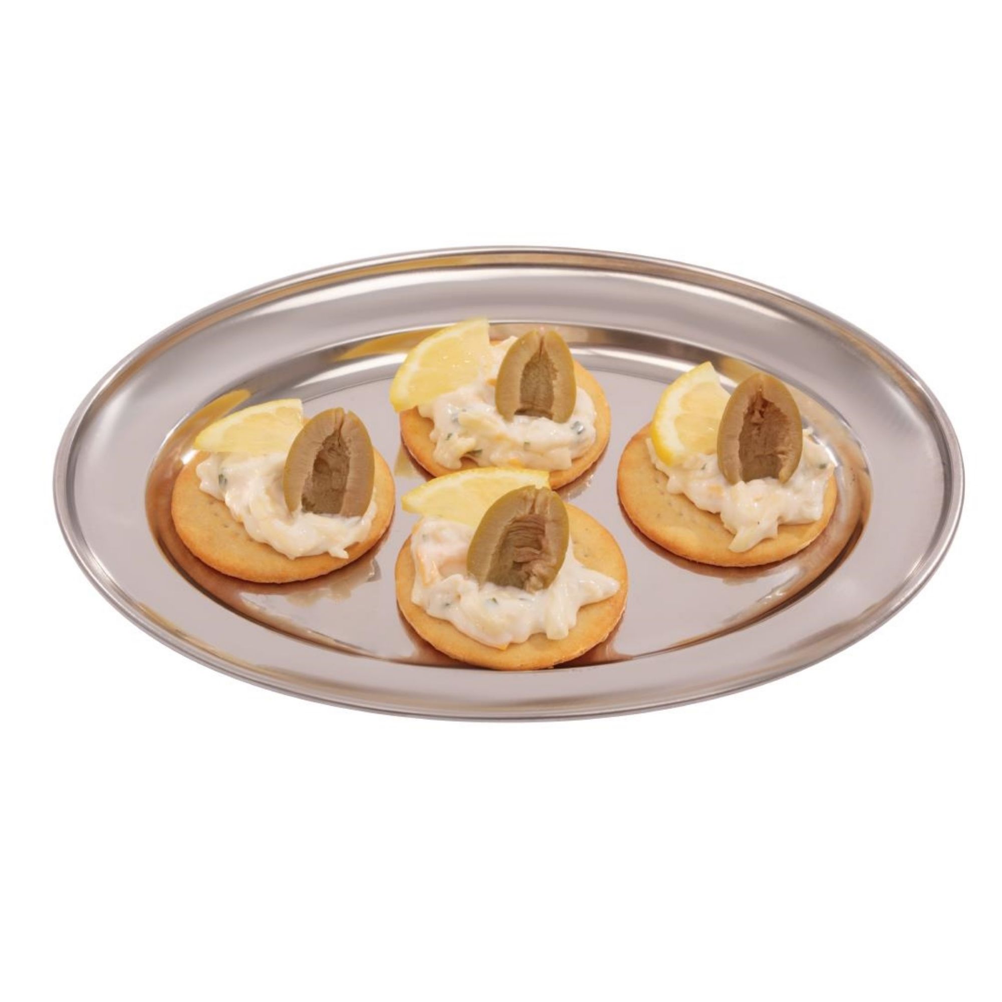 Picture of Olympia Stainless Steel Oval Serving Tray 220mm