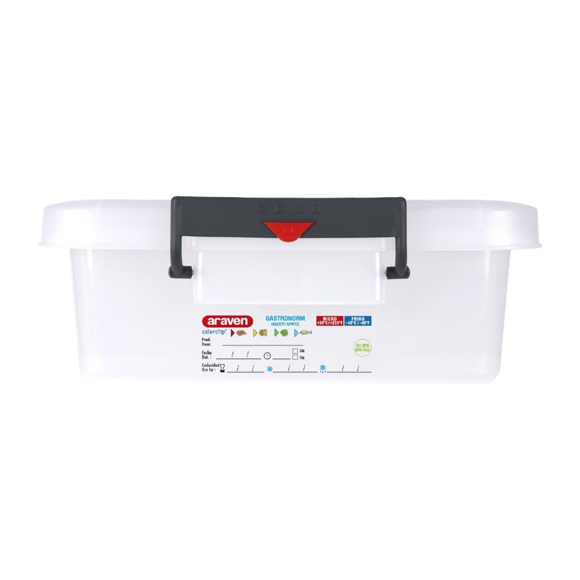 Picture of Araven Polypropylene Food Storage Container with Colour Clips 30Ltr