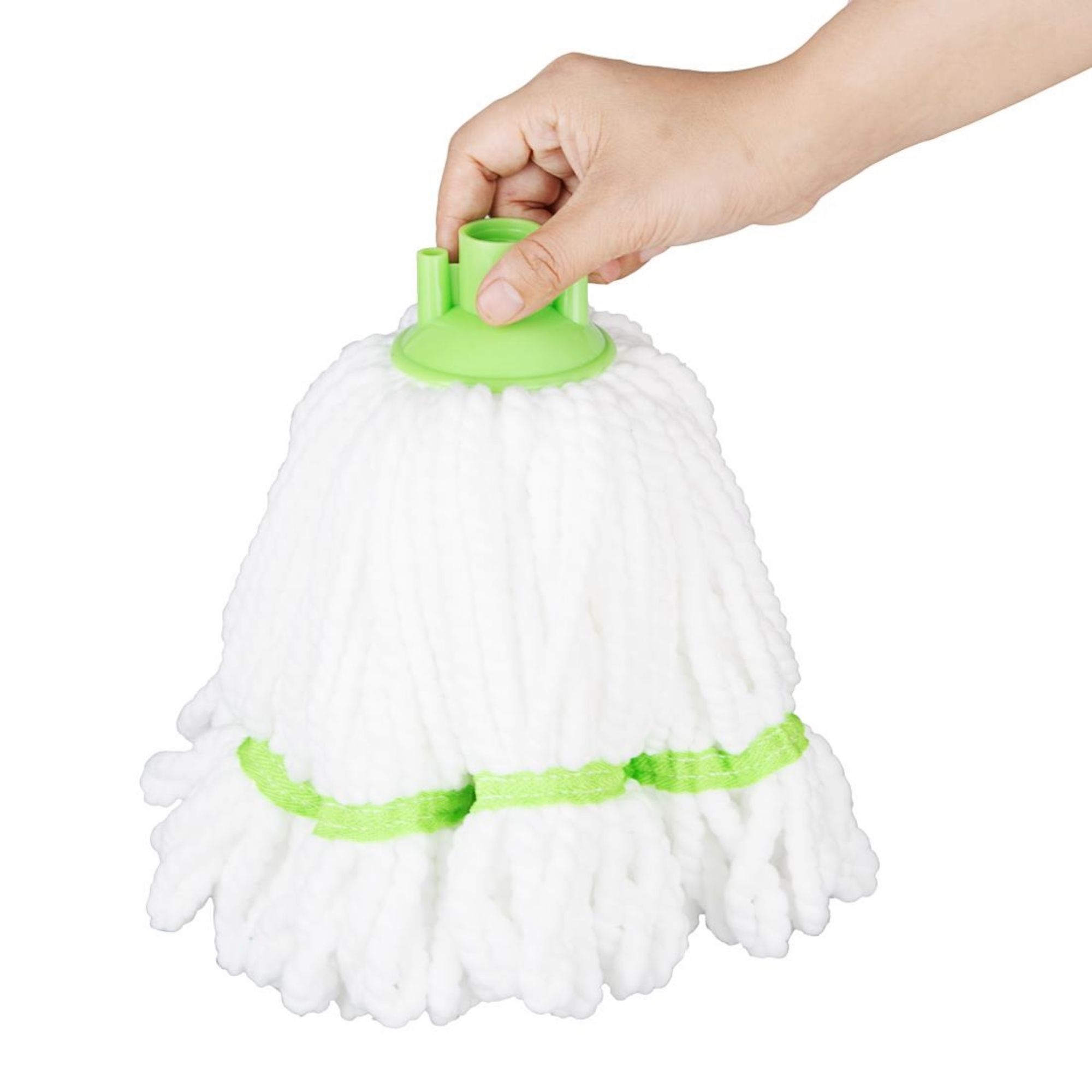 Picture of Jantex Microfibre Mop Head Green Stripe 150g