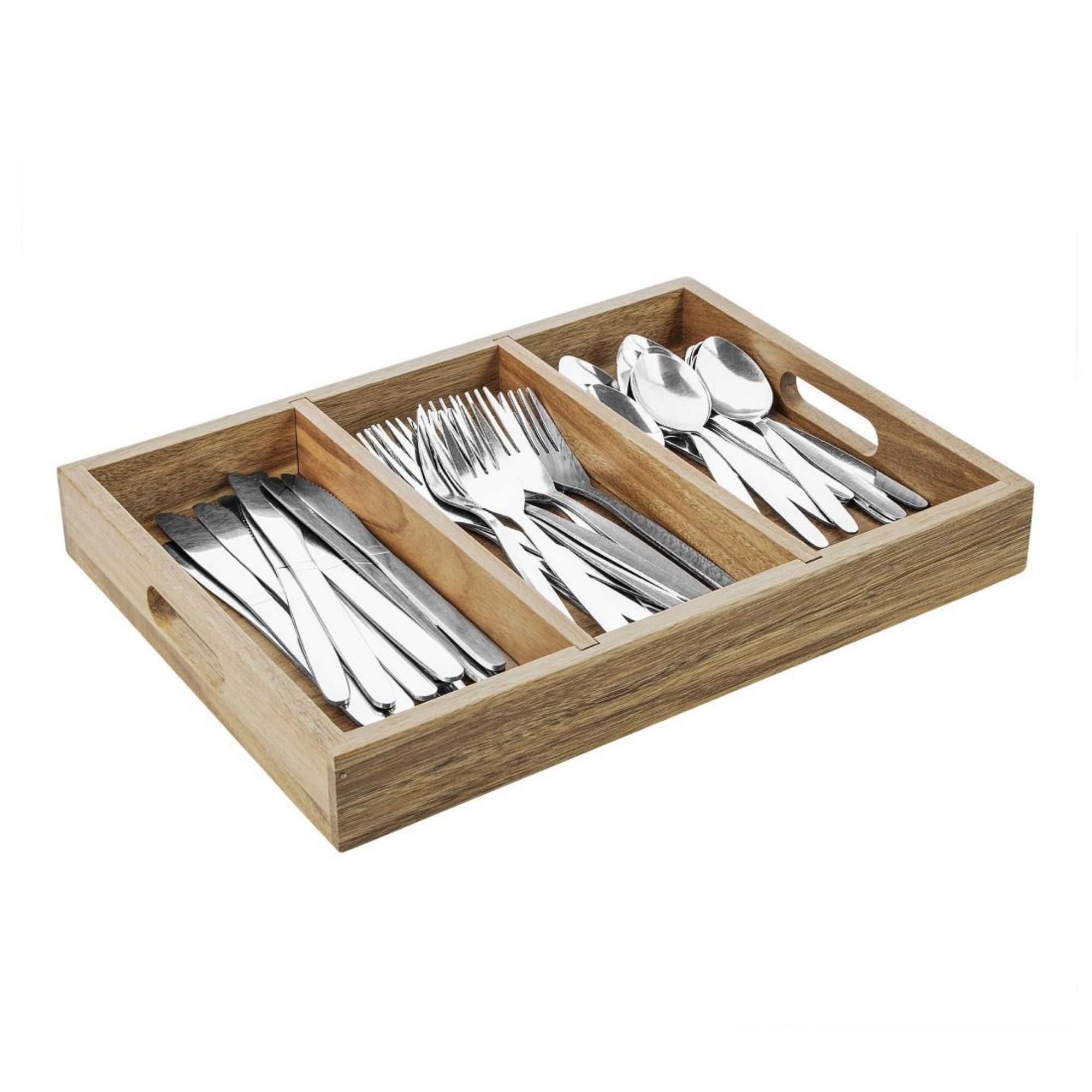Picture of Olympia 3 Section Cutlery Tray Acacia Wood