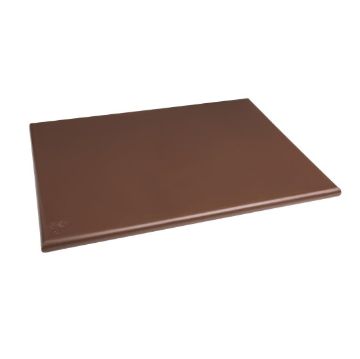Picture of Hygiplas Thick High Density Brown Chopping Board Large 600x450x25mm