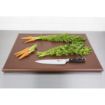 Picture of Hygiplas Thick High Density Brown Chopping Board Large 600x450x25mm