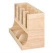 Picture of Olympia Cup and Condiment Station Hevea Wood 450x120x240mm