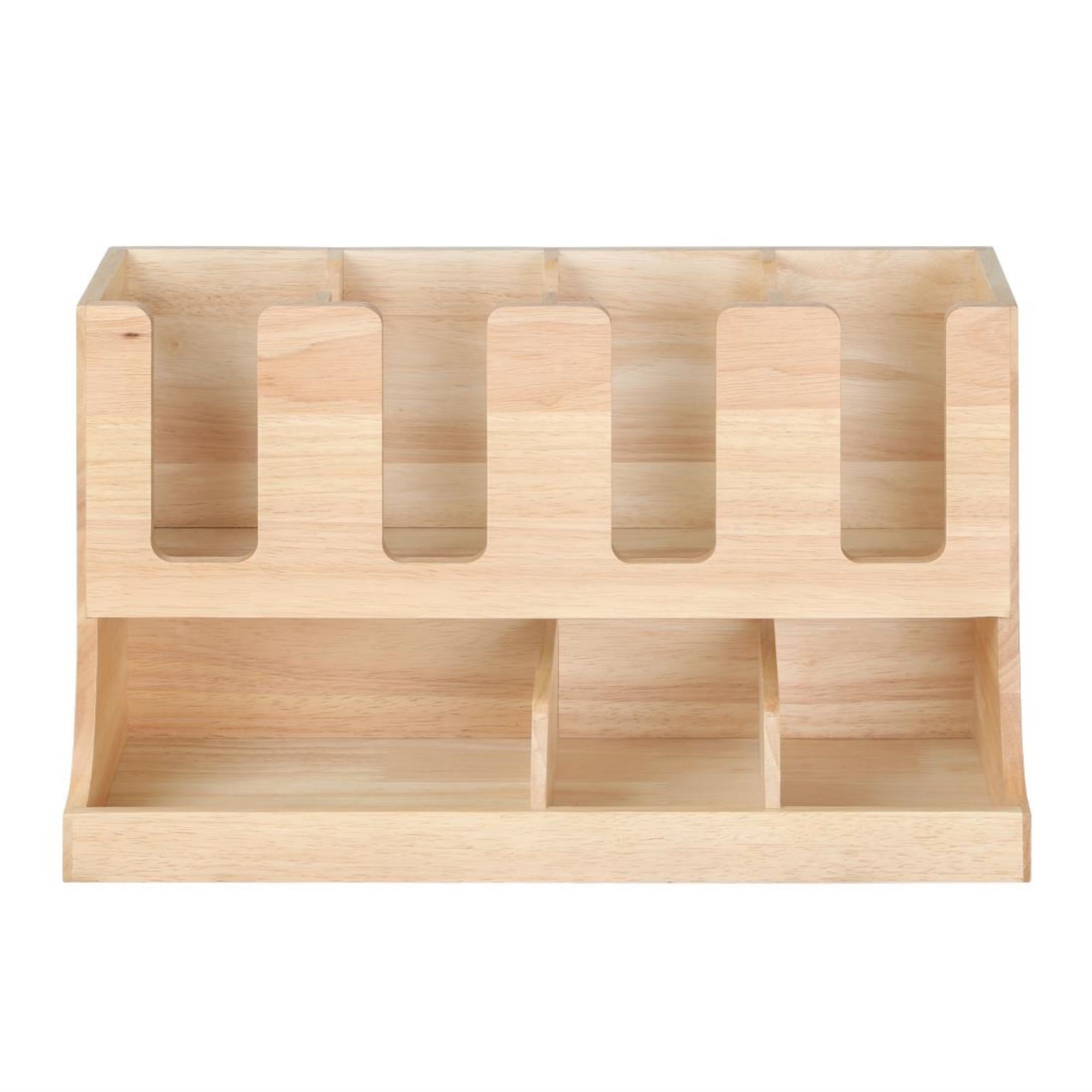 Picture of Olympia Cup and Condiment Station Hevea Wood 450x120x240mm