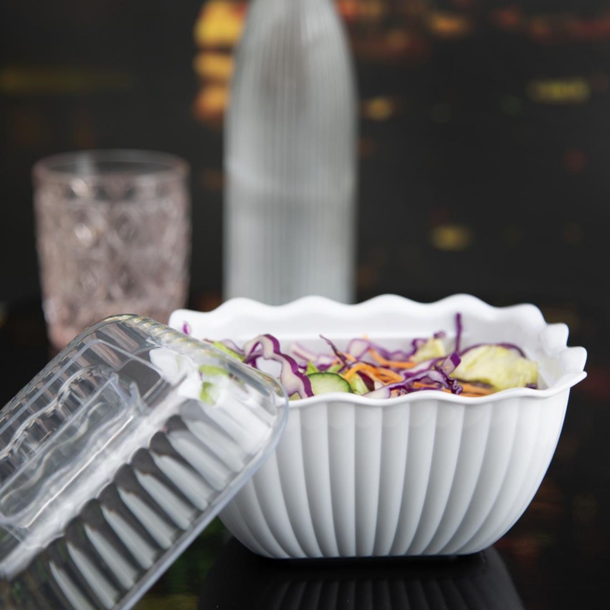 Picture of Olympia Kristallon Small Salad Crock - White