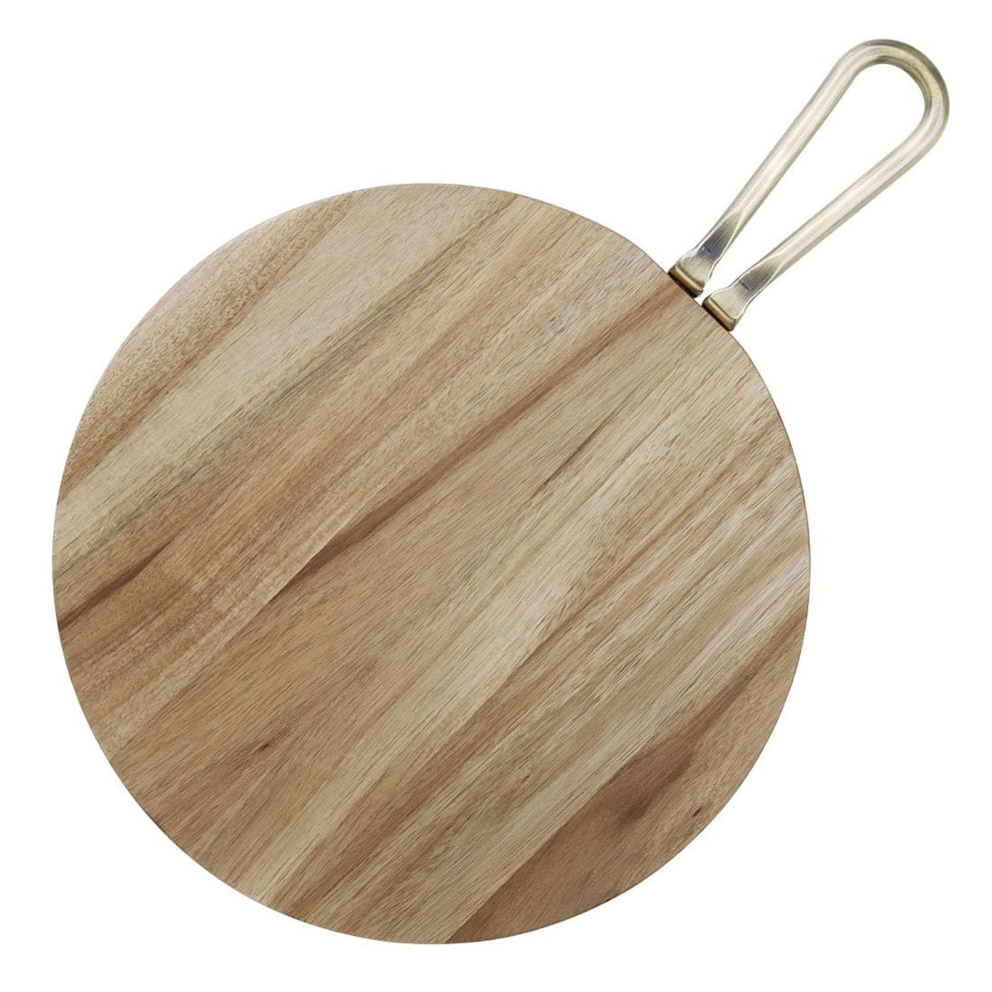 Picture of Olympia Round Paddle Board Acacia Wood With Metal Handle 505x356mm