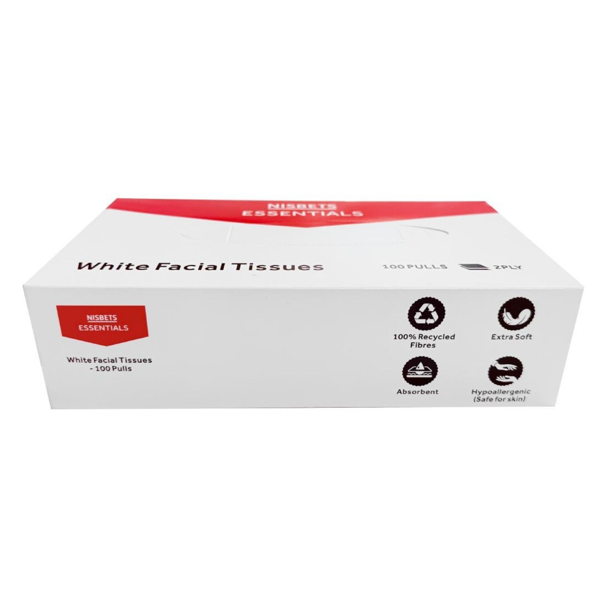 Picture of Nisbets Essentials White Facial Tissues - 100 Sheets (36 Pack)