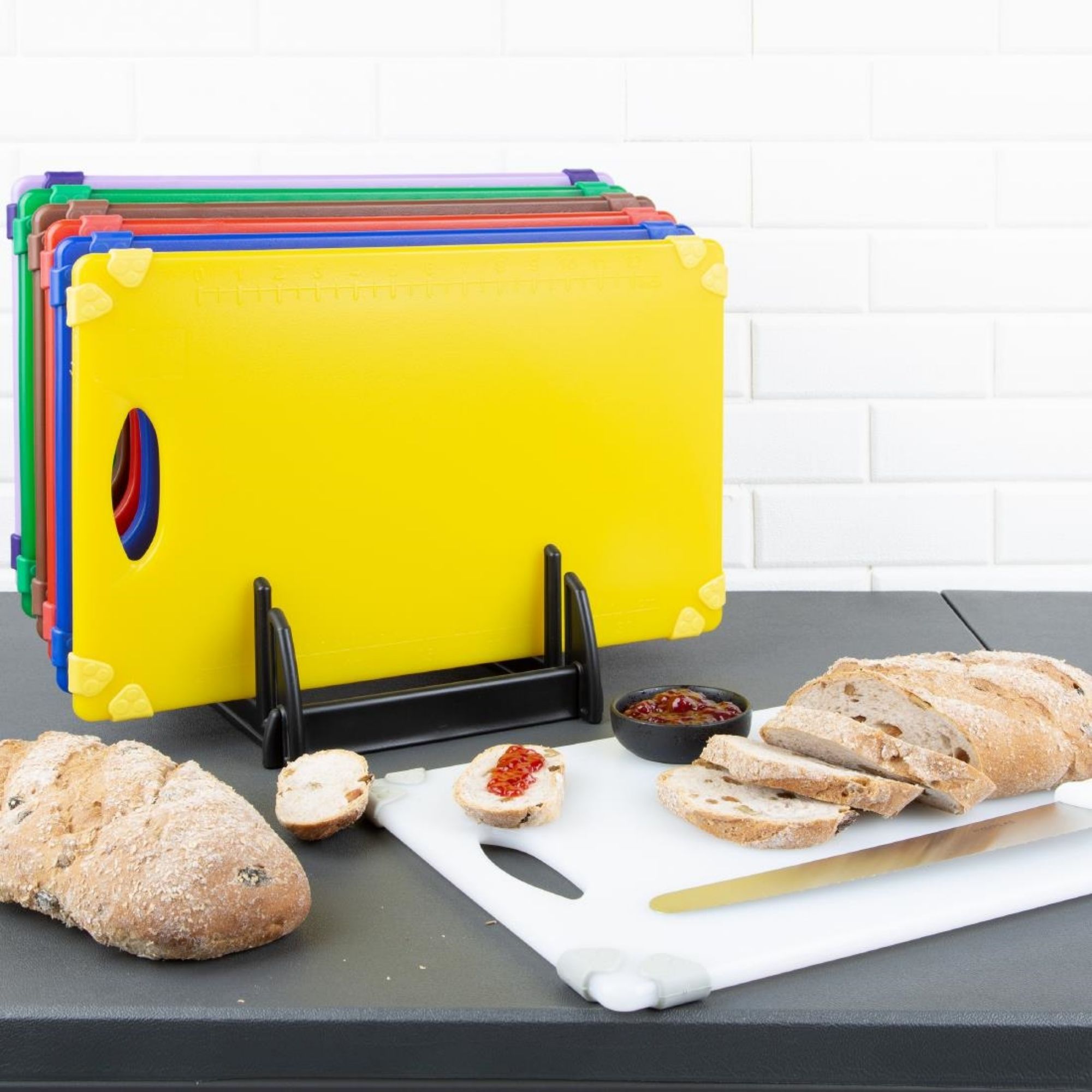 Picture of Hygiplas Commercial Grip Chopping Board Green 458x306mm