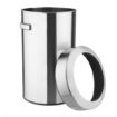 Picture of Bolero Brushed Steel Bin with Open Top Lid 70Ltr